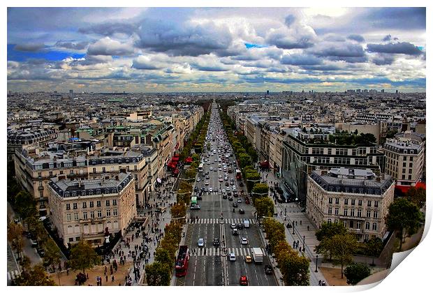 Champs Elysees Print by Richard Cruttwell