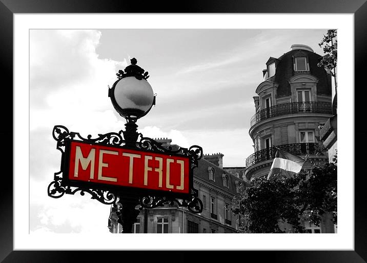 Metro Entrance Framed Mounted Print by Richard Cruttwell