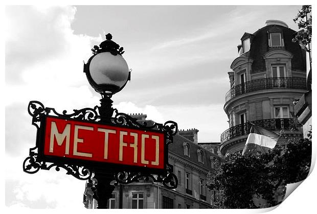 Metro Entrance Print by Richard Cruttwell