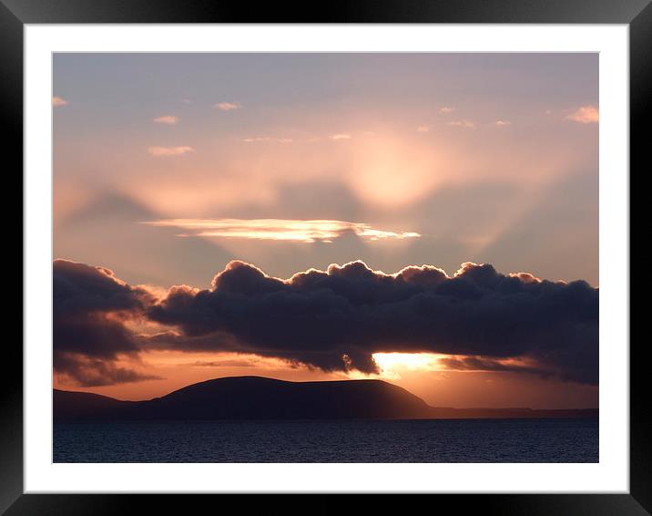 Skye Sunset Framed Mounted Print by Jennifer Henderson