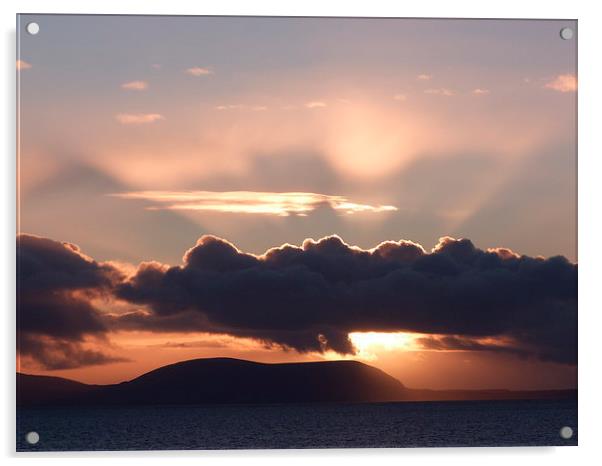 Skye Sunset Acrylic by Jennifer Henderson