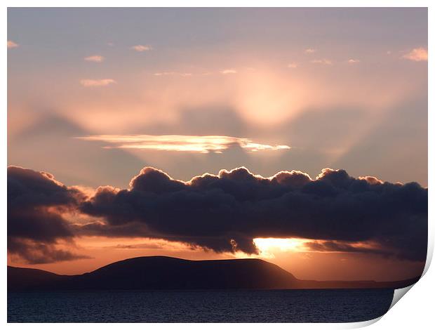 Skye Sunset Print by Jennifer Henderson