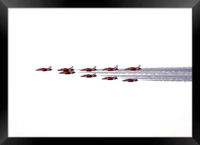 Red Arrows 2014 Framed Print by Claire Hartley