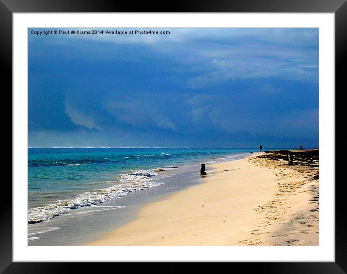 Beach at Puerto Morelos Framed Mounted Print by Paul Williams