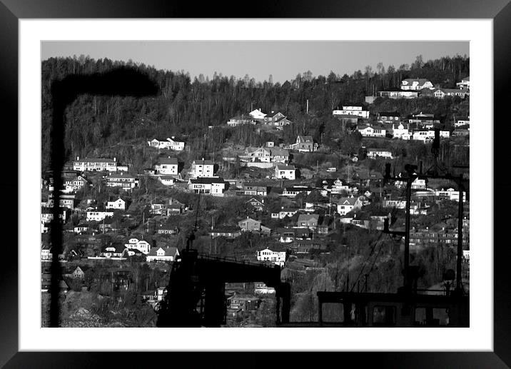 Bergen old and new Framed Mounted Print by John Boekee