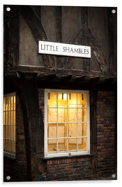 The Little Shambles Acrylic by Simon Wrigglesworth
