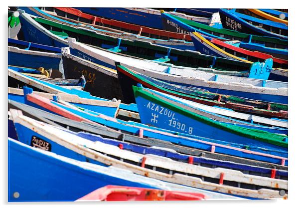 Moroccon Fishing Boats Acrylic by Spenser Davies