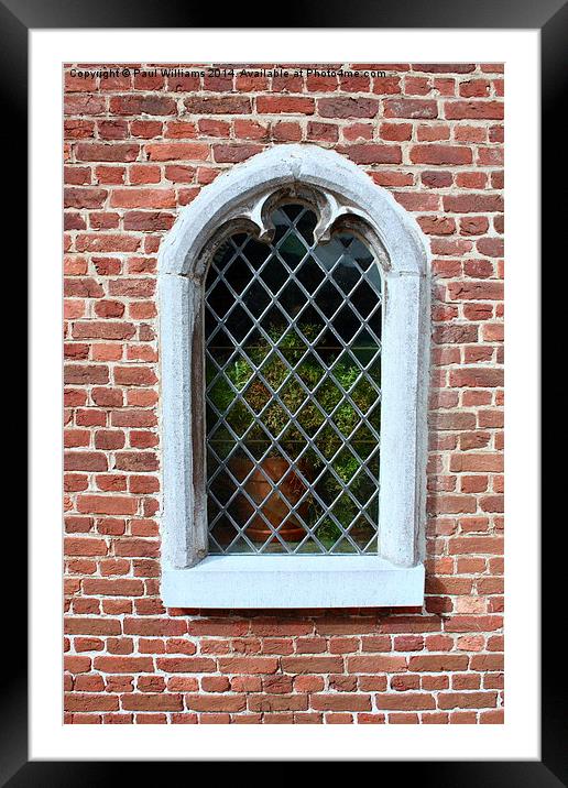 Stone Framed Window Framed Mounted Print by Paul Williams