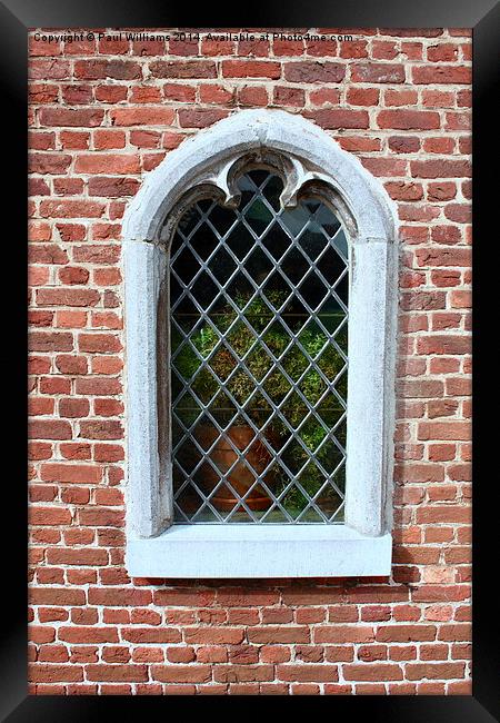 Stone Framed Window Framed Print by Paul Williams