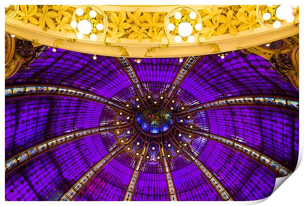 Dome of the Galeries Lafayettes Print by Iryna Vlasenko