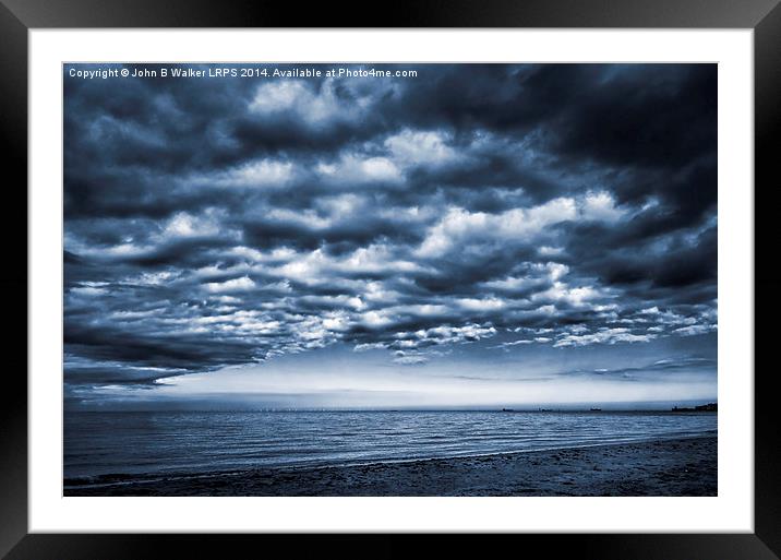Storm Clouds Gathering Framed Mounted Print by John B Walker LRPS