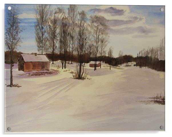 Snow In Solbrinken Acrylic by Martin Howard