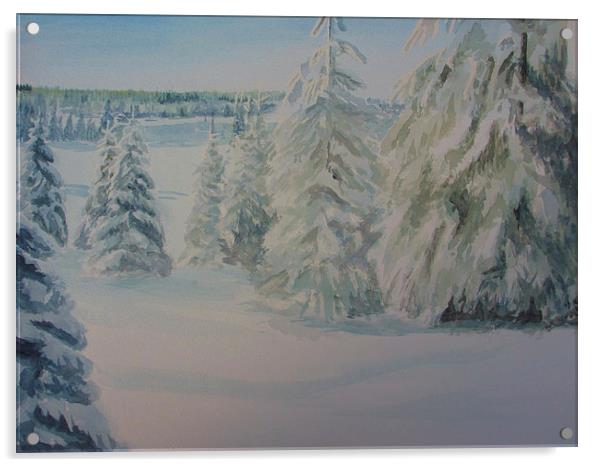 Winter In Gyllbergen Acrylic by Martin Howard