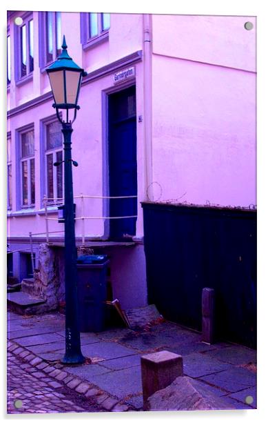 Bin day in Bergen Acrylic by John Boekee