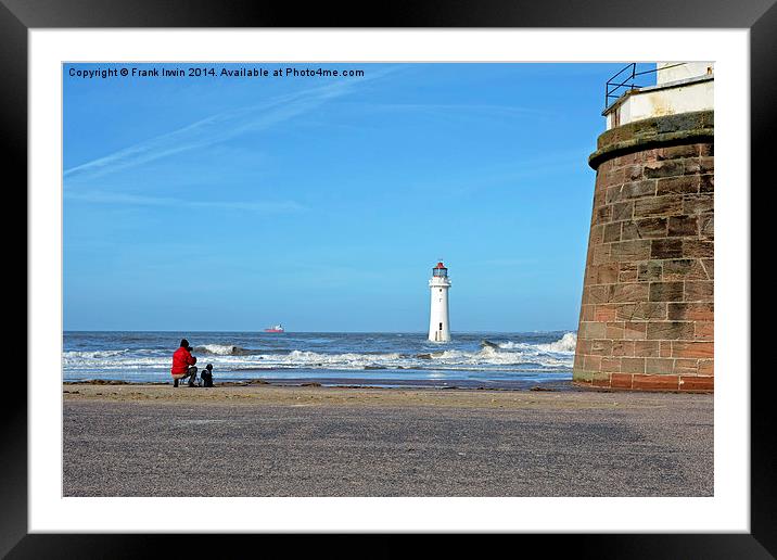 Perch Rock Lighthouse and Fort Perch Rock Framed Mounted Print by Frank Irwin