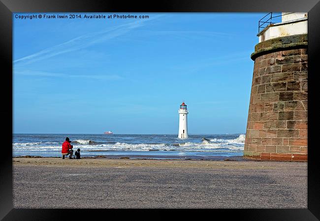 Perch Rock Lighthouse and Fort Perch Rock Framed Print by Frank Irwin