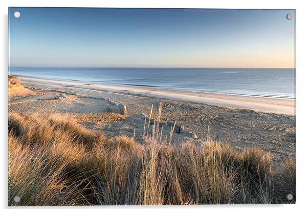 Hemsby Beach from the Dunes Acrylic by Stephen Mole