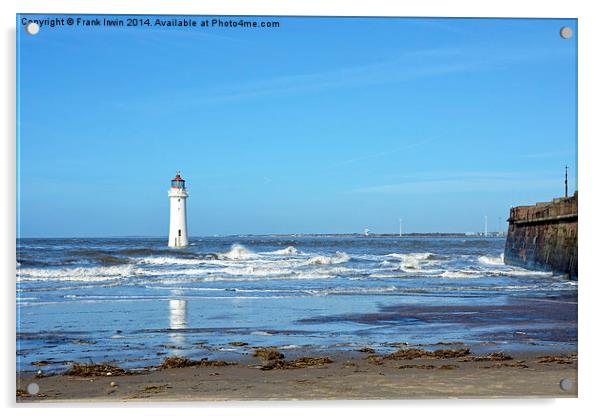 Perch Rock Lighthouse and Fort Perch Rock Acrylic by Frank Irwin