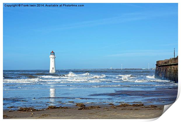 Perch Rock Lighthouse and Fort Perch Rock Print by Frank Irwin