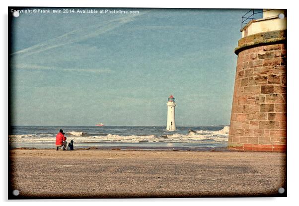 Perch Rock Lighthouse and Fort Perch Rock Acrylic by Frank Irwin