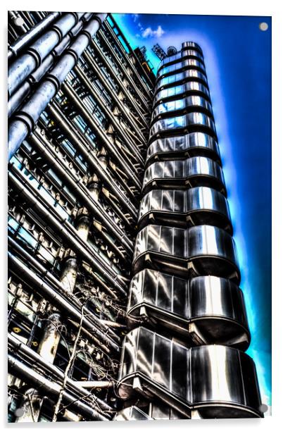 Lloyds of London Building Acrylic by David Pyatt