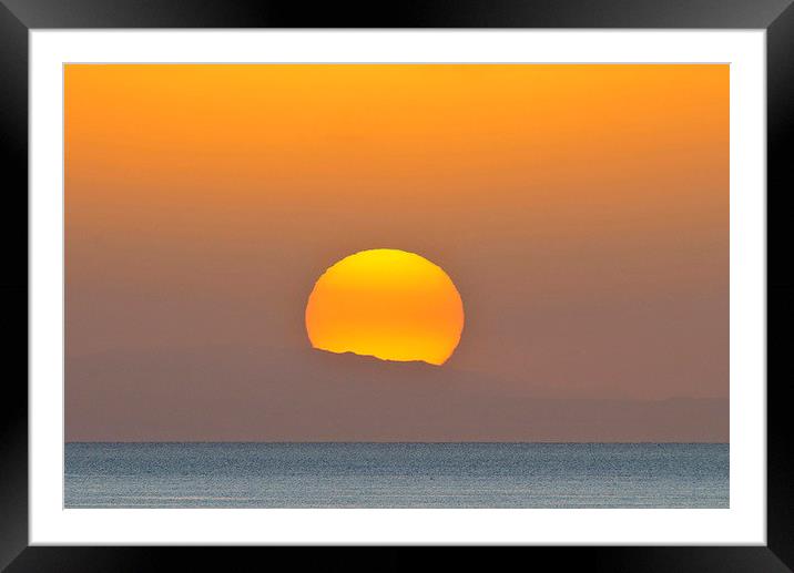 Dawn in the Gulf of Suez, Egypt Framed Mounted Print by Jacqueline Burrell