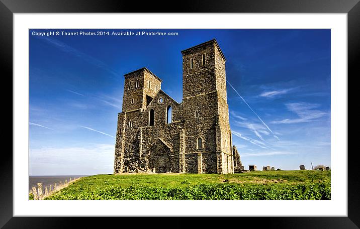 Reculver towers Framed Mounted Print by Thanet Photos