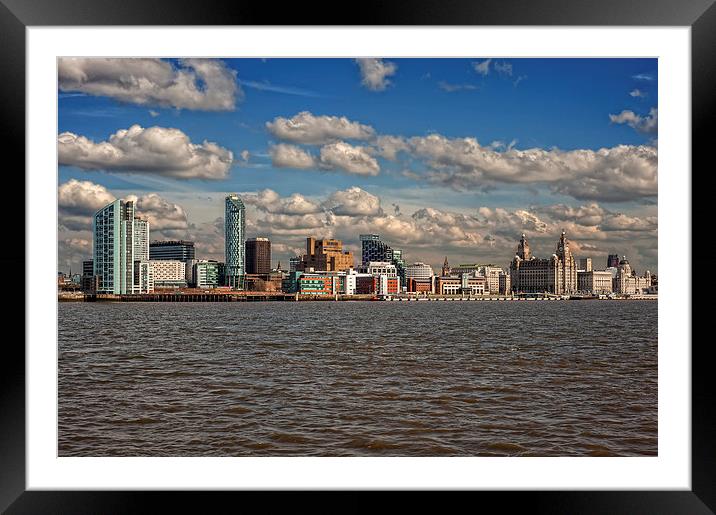 Liverpool Waterfront Framed Mounted Print by Dave Wood