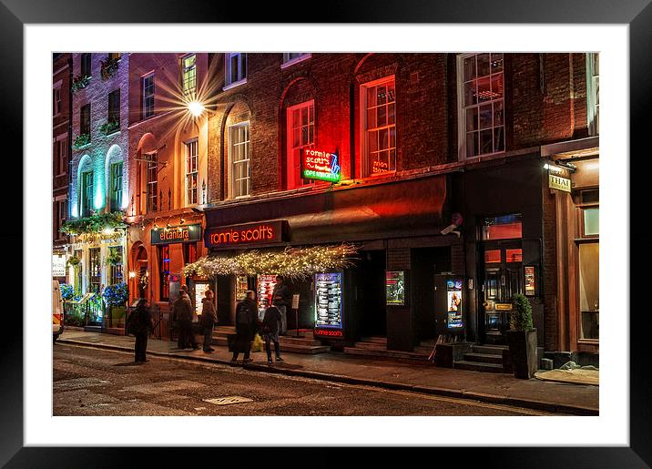 Ronnie Scotts Jazz Club, London Framed Mounted Print by Dave Wood