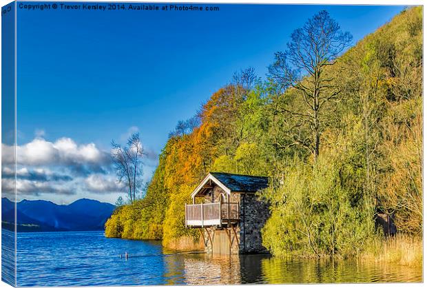 The Boat House Ullswater Canvas Print by Trevor Kersley RIP