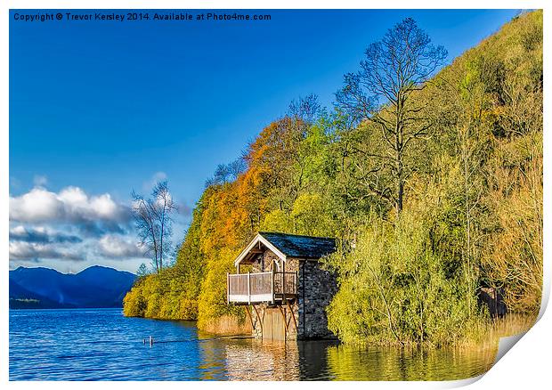 The Boat House Ullswater Print by Trevor Kersley RIP