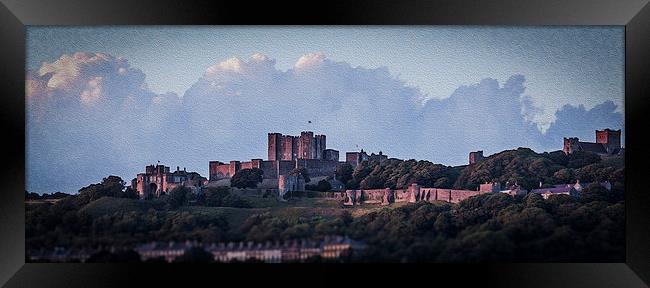 Dover castle in oil Framed Print by stewart oakes