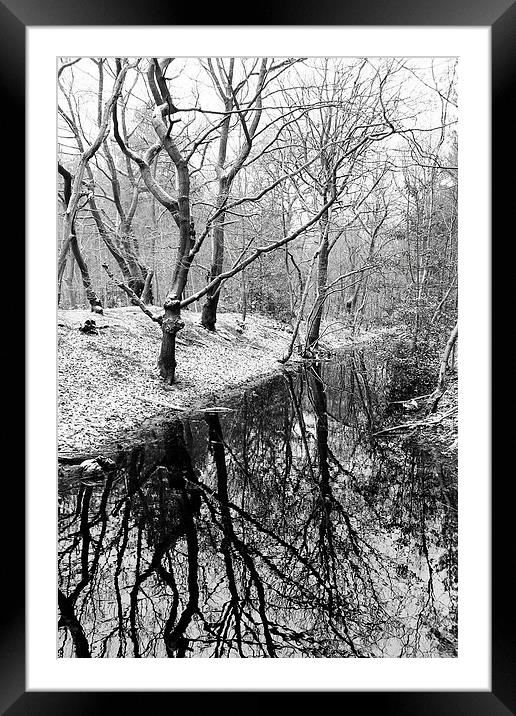 Joydens Wood in Winter Framed Mounted Print by Richard Cruttwell