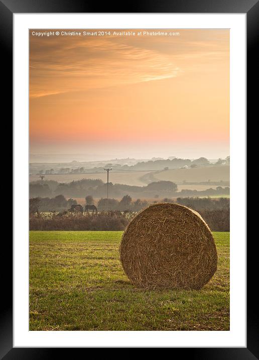 A Golden Sunrise over Cornwall Framed Mounted Print by Christine Smart
