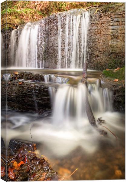 Stepped Waterfall Autumn Colours Canvas Print by Christine Smart
