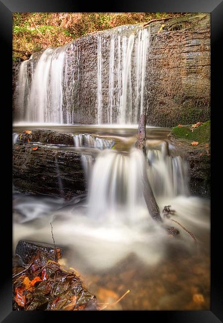 Stepped Waterfall Autumn Colours Framed Print by Christine Smart