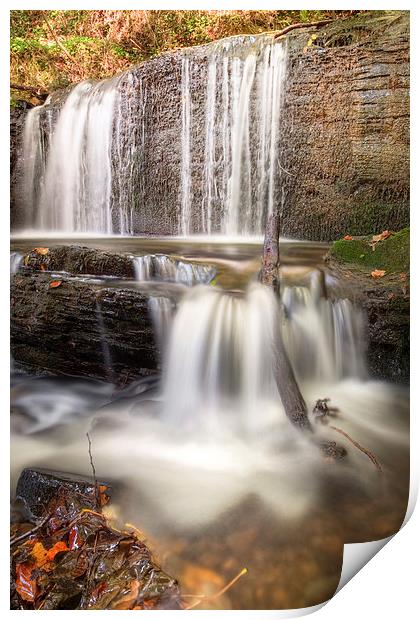 Stepped Waterfall Autumn Colours Print by Christine Smart