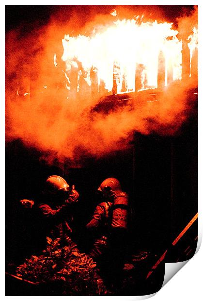 can you smell burning? Print by Eddie Howland