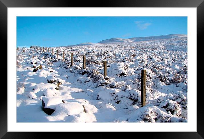 Pentlands Winter Framed Mounted Print by Steve Falla