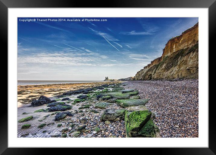 Reculver looking from Herne bay Framed Mounted Print by Thanet Photos
