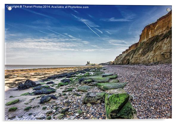 Reculver looking from Herne bay Acrylic by Thanet Photos