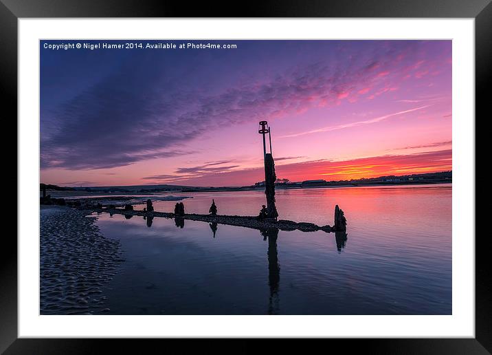 Bembridge Harbour Sunset Framed Mounted Print by Wight Landscapes