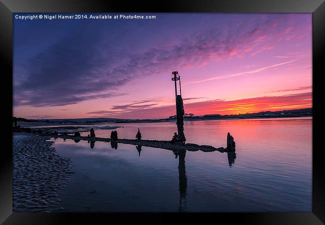 Bembridge Harbour Sunset Framed Print by Wight Landscapes