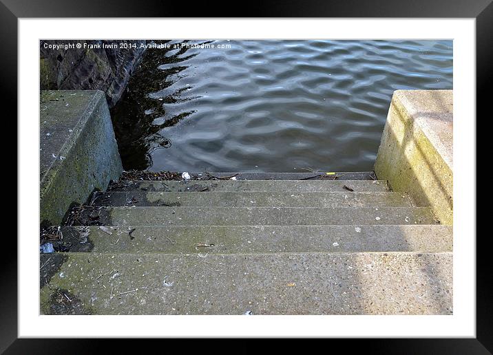 Mysterious steps down Framed Mounted Print by Frank Irwin