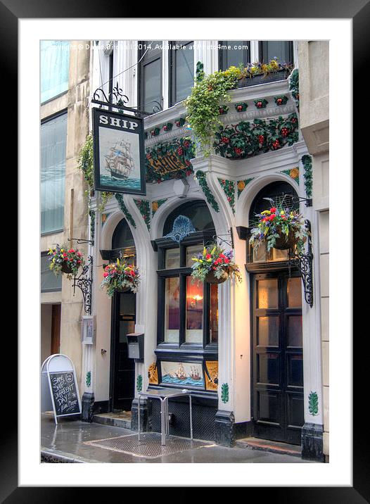 Ship Pub at Tower Hill, London Framed Mounted Print by David Birchall