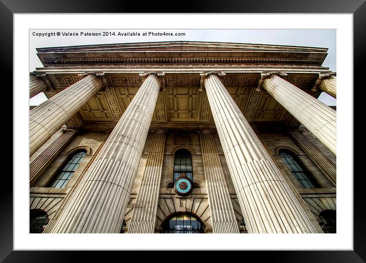 Pillars of Dublins Post Office Framed Mounted Print by Valerie Paterson