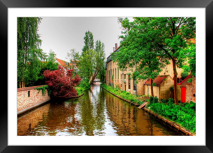 Brugge Canal Framed Mounted Print by Valerie Paterson