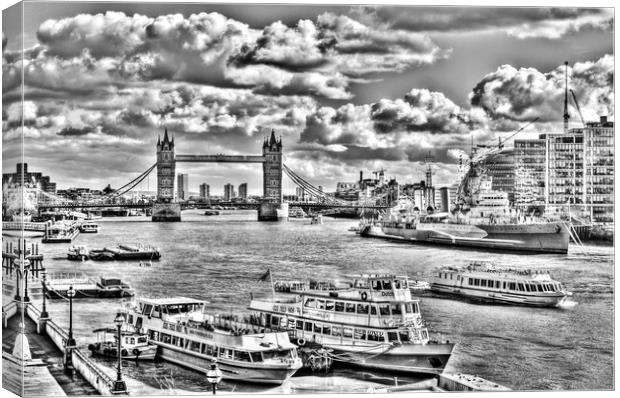 The River Thames Canvas Print by David Pyatt