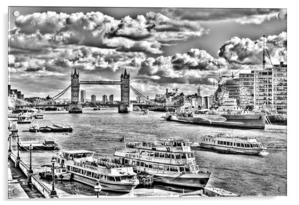 The River Thames Acrylic by David Pyatt
