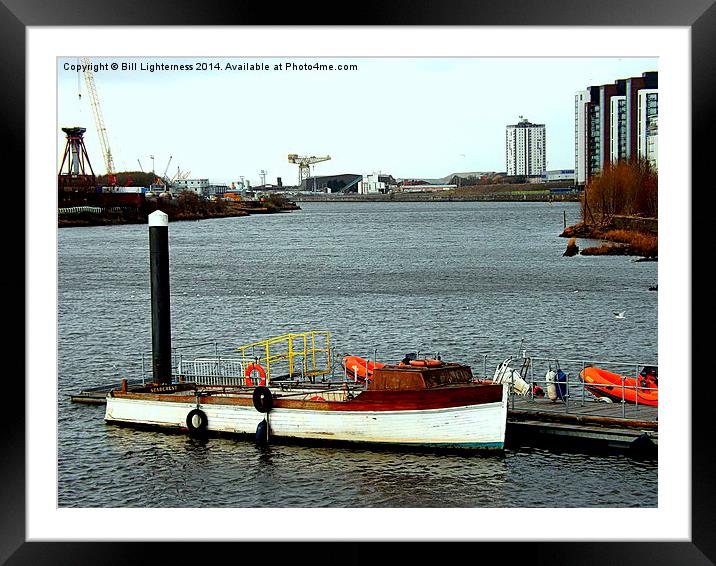 River Clyde Scene , Glasgow Framed Mounted Print by Bill Lighterness